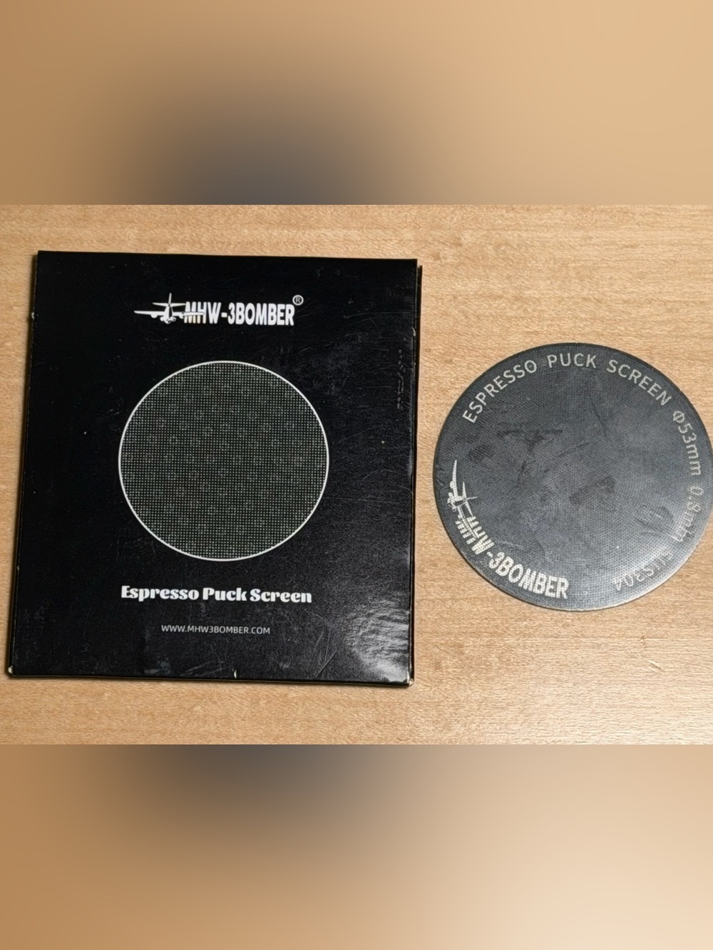 MHW-3BOMBER 53mm Espresso Puck Screen Reusable Filter w/ Original Box